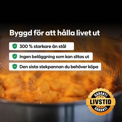 Stekpanna i rent titan: 100 % PFAS-fri