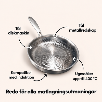 Stekpanna i rent titan: 100 % PFAS-fri