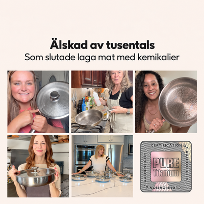 Stekpanna i rent titan: 100 % PFAS-fri